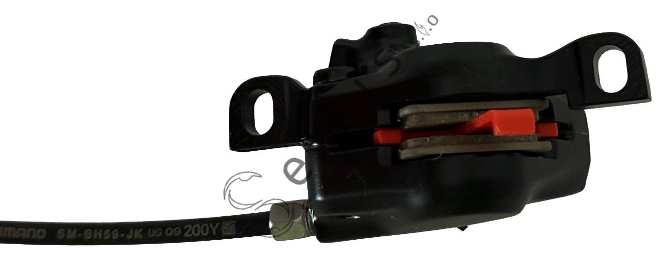 Shimano MT200 disc brake set (pair: left/front + right/rear), black, without adapter, resin pads (without cooler), incl. olive and connecting insert, hose 1000 > 2000 mm (SM-BH59-SS black)
