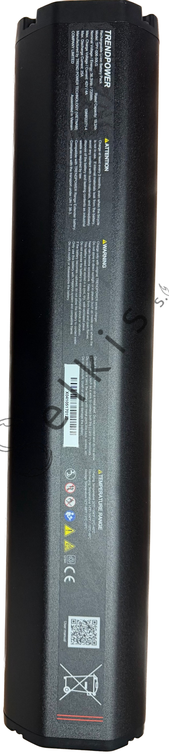 Battery Simplo integrated into frame 720 Wh