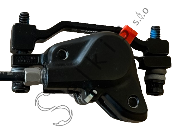 Shimano MT201 disc brake set (pair: left/front + right/rear), black, resin pads (without cooler), hose 850 > 2000 mm (SM-BH59-SS black), SM-MA-F180P/P2, bulk
