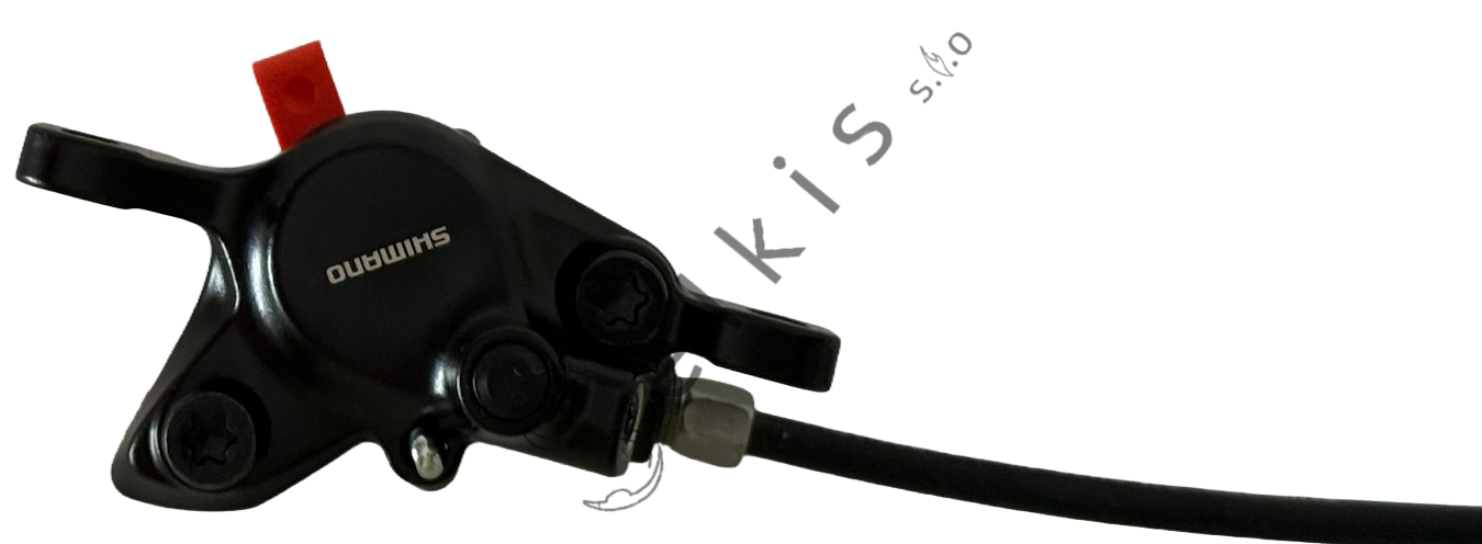 Shimano MT200 disc brake set (pair: left/front + right/rear), black, without adapter, resin pads (without cooler), incl. olive and connecting insert, hose 1000 > 2000 mm (SM-BH59-SS black)