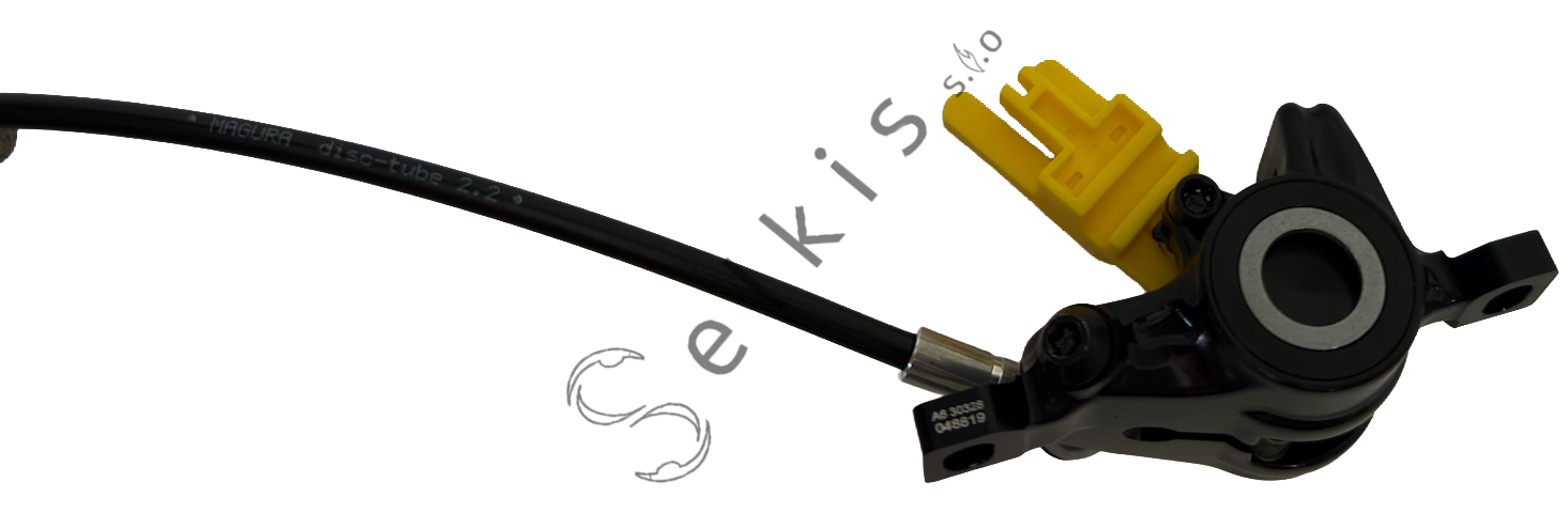 Magura MT4 disc brakes for e-bike, front and rear wheel, Easy Route 2 rings, length 1600 millimetres