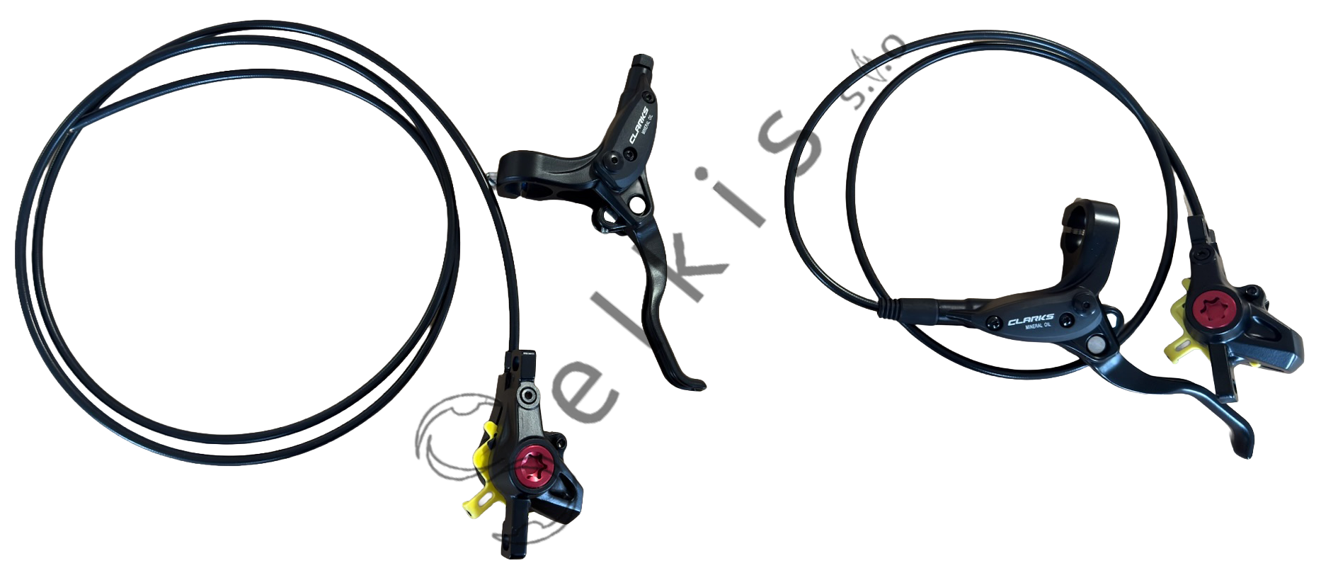 Brake set Clarks M2 (front + rear), incl. brake levers, hose 900 > 1500 mm