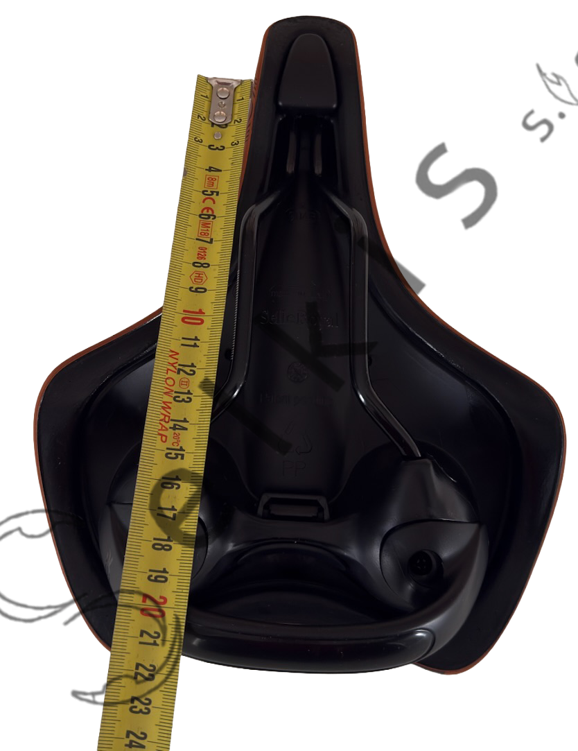 Saddle Selle Royal 80D4URM018051, cover: 8051 honey brown, rail type: standard saddle rail type (7×7), rail colour: black steel ED + white scale, rail mounting: none