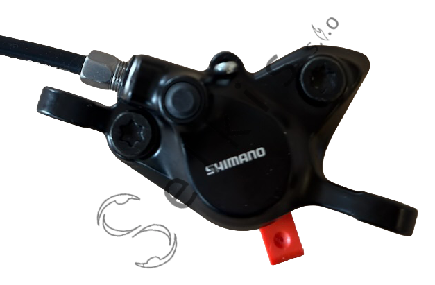 Shimano MT201 disc brake set (pair: left/front + right/rear), black, resin pads (without cooler), hose 850 > 2000 mm (SM-BH59-SS black), SM-MA-F180P/P2, bulk