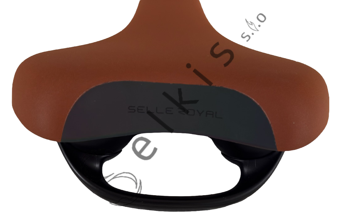 Saddle Selle Royal 80D4URM018051, cover: 8051 honey brown, rail type: standard saddle rail type (7×7), rail colour: black steel ED + white scale, rail mounting: none