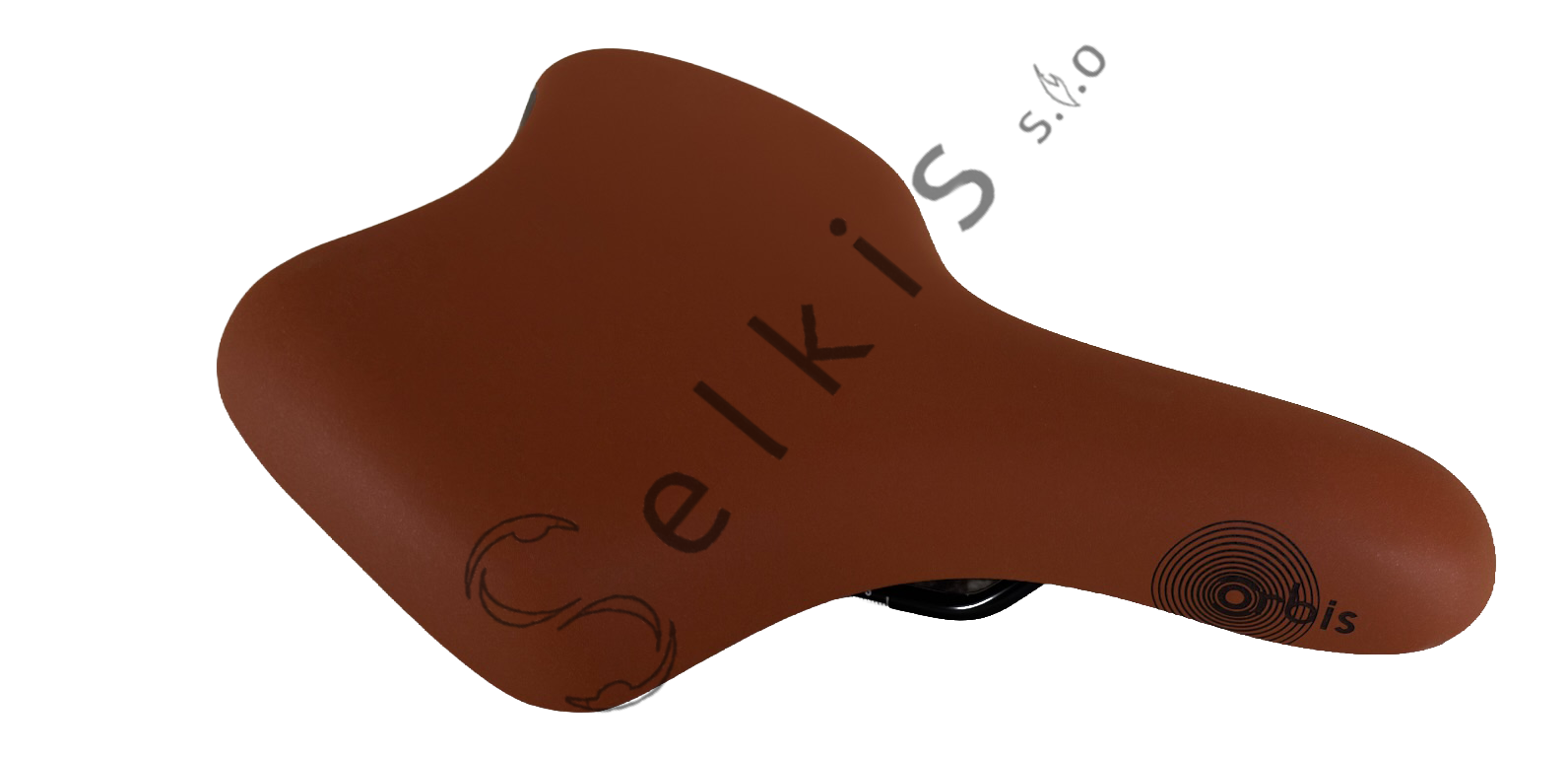 Saddle Selle Royal 80D4URM018051, cover: 8051 honey brown, rail type: standard saddle rail type (7×7), rail colour: black steel ED + white scale, rail mounting: none
