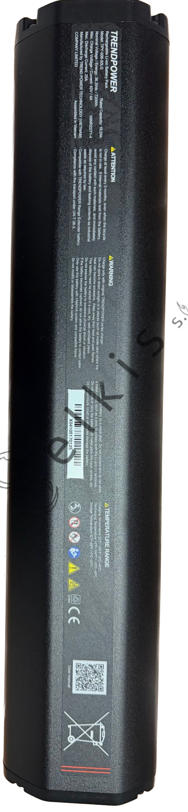 Battery Simplo integrated into frame 720 Wh