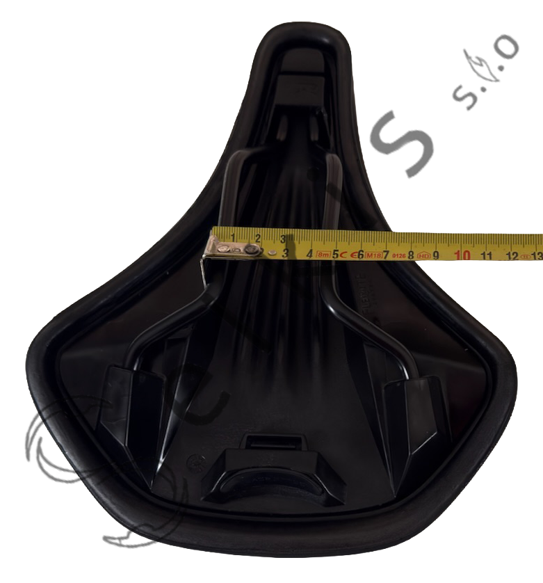 Saddle Selle Royal Lookin moderate female, cover: 8014 black RVS, abrasion protection: 1223 black, logo: with Selle Royal logo, rail type: standard saddle rail type (7×7), rail colour: black steel ED + scale PMS 877C, rail mounting: none