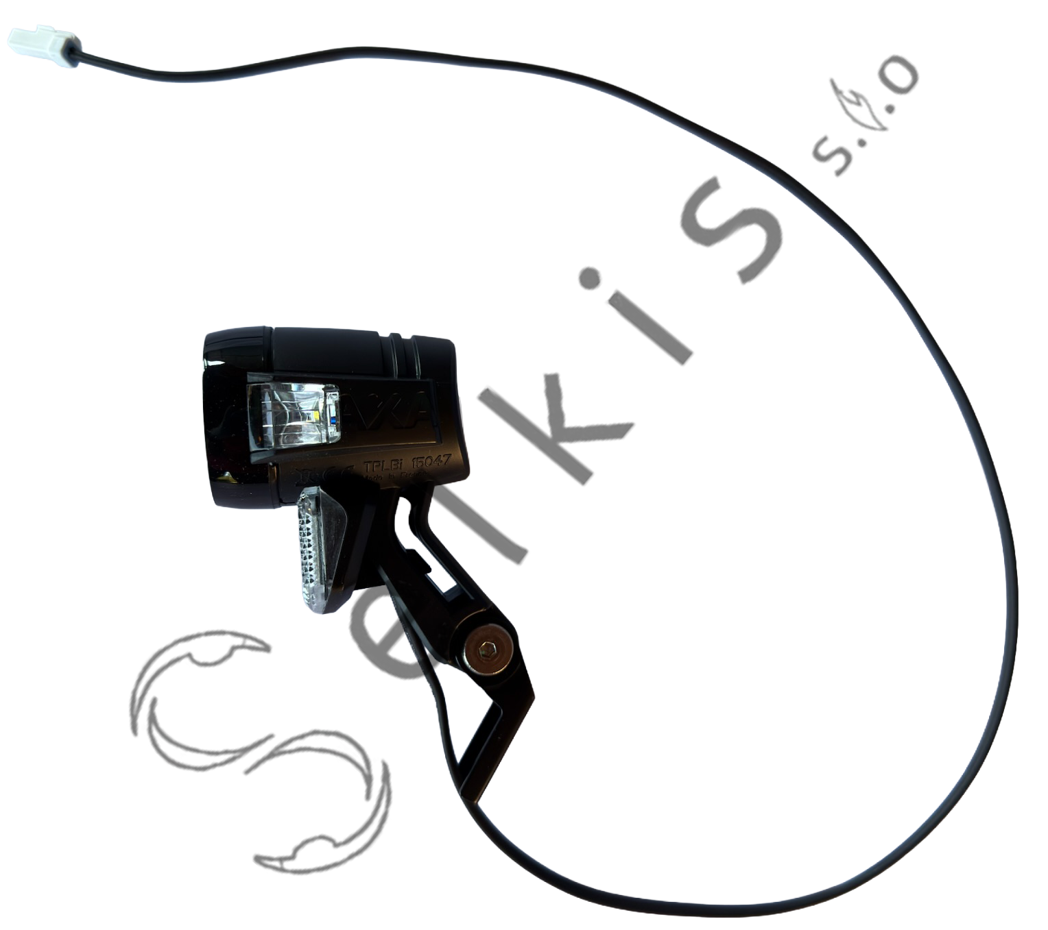 Front light AXA BLUELINE 30 E-BIKE 6V JST (55 cm) with bracket