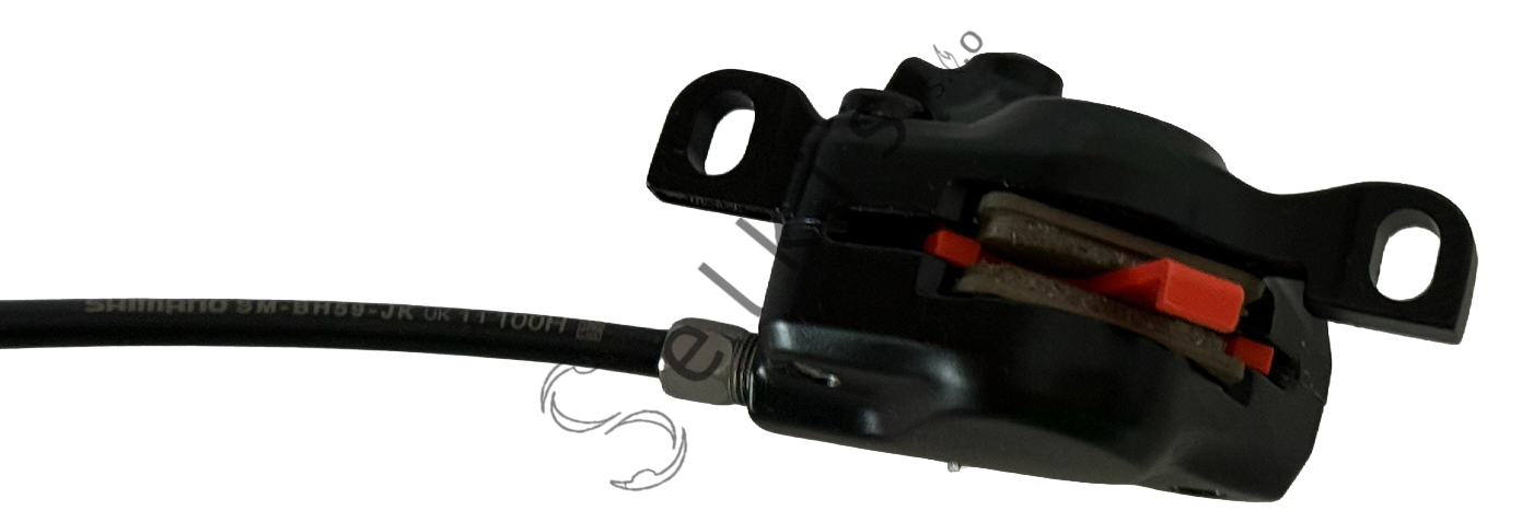 Shimano MT200 disc brake set (pair: left/front + right/rear), black, without adapter, resin pads (without cooler), incl. olive and connecting insert, hose 1000 > 2000 mm (SM-BH59-SS black)