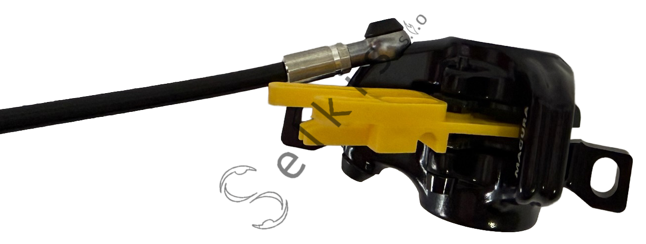 Magura MT4 disc brakes for e-bike, front and rear wheel, Easy Route 2 rings, length 1600 millimetres
