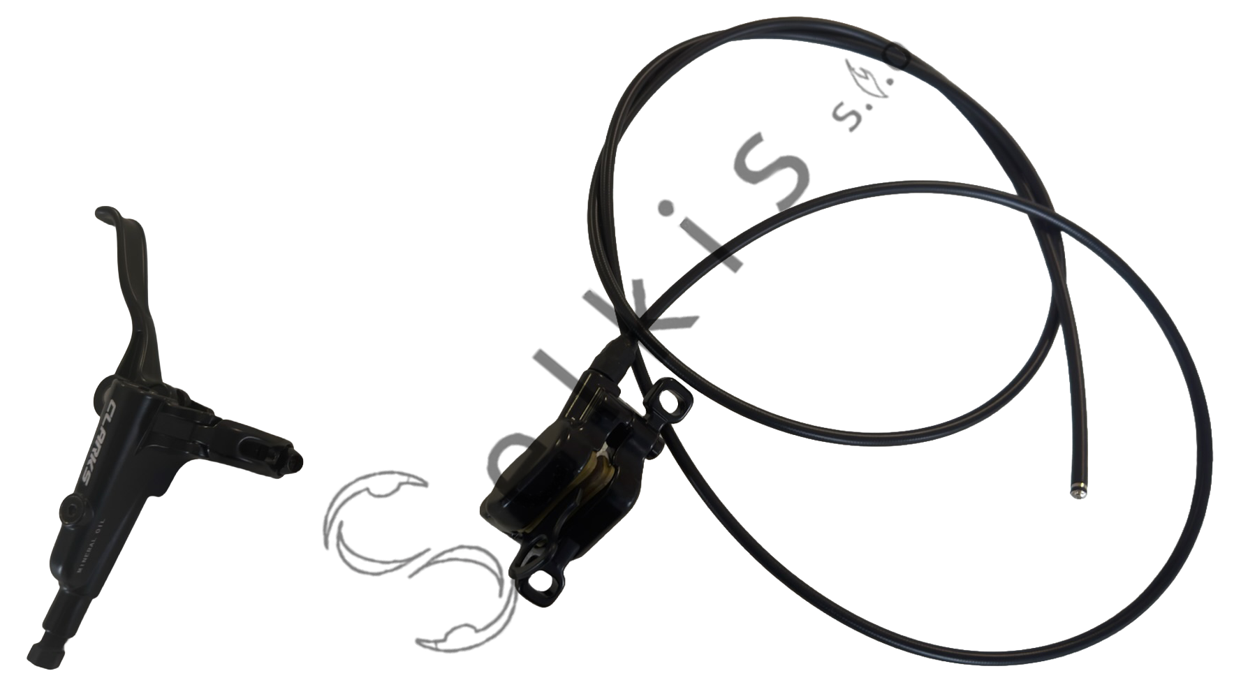Brake set Clarks M4 (front + rear), incl. brake levers, hose 880 > 1600 mm