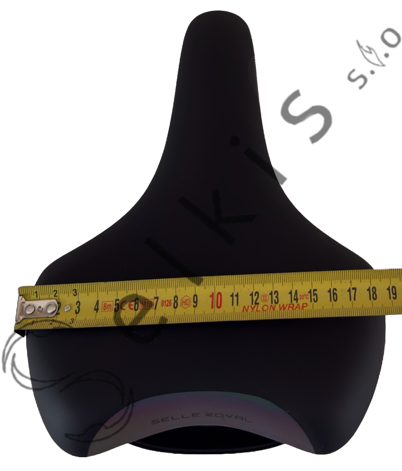 Saddle Selle Royal 80D4URM, cover: black, rail type: standard saddle rail type (7×7), rail colour: black steel ED + white scale, rail mounting: none