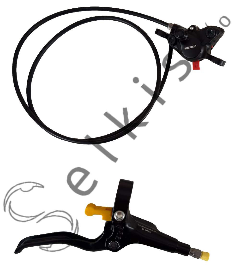 Shimano front disc brake – assembled J-kit set, BL-MT201 (L) + BR-MT200 (F), hose 1000 mm (SM-BH59-SS black)