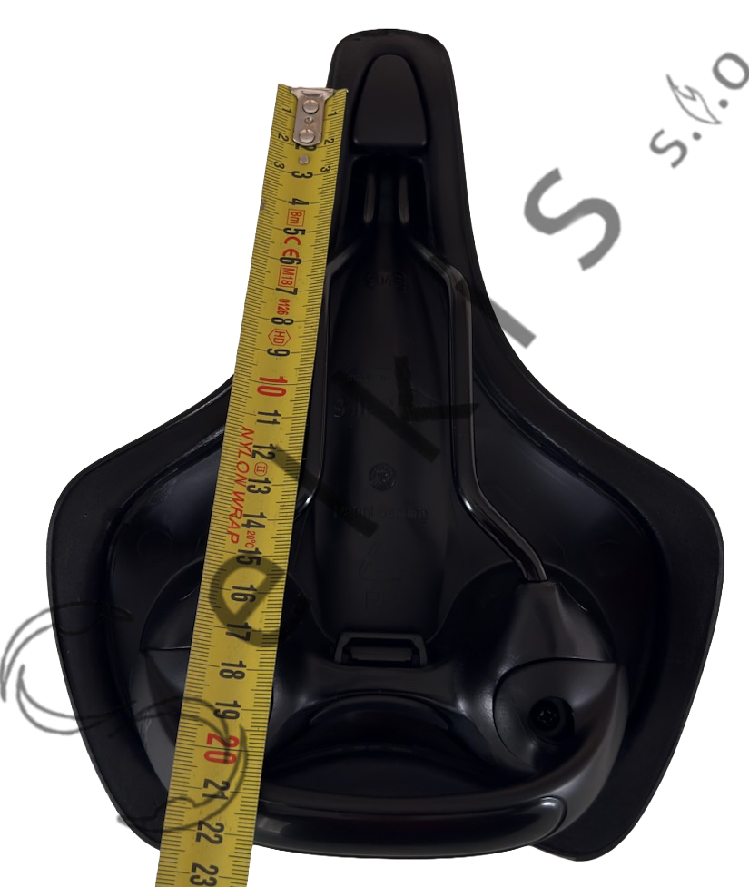 Saddle Selle Royal 80D4URM, cover: black, rail type: standard saddle rail type (7×7), rail colour: black steel ED + white scale, rail mounting: none