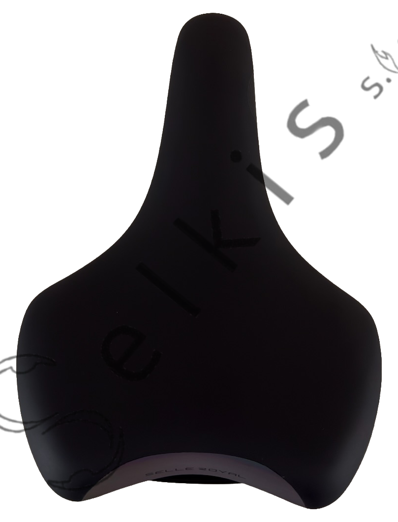 Saddle Selle Royal 80D4URM, cover: black, rail type: standard saddle rail type (7×7), rail colour: black steel ED + white scale, rail mounting: none