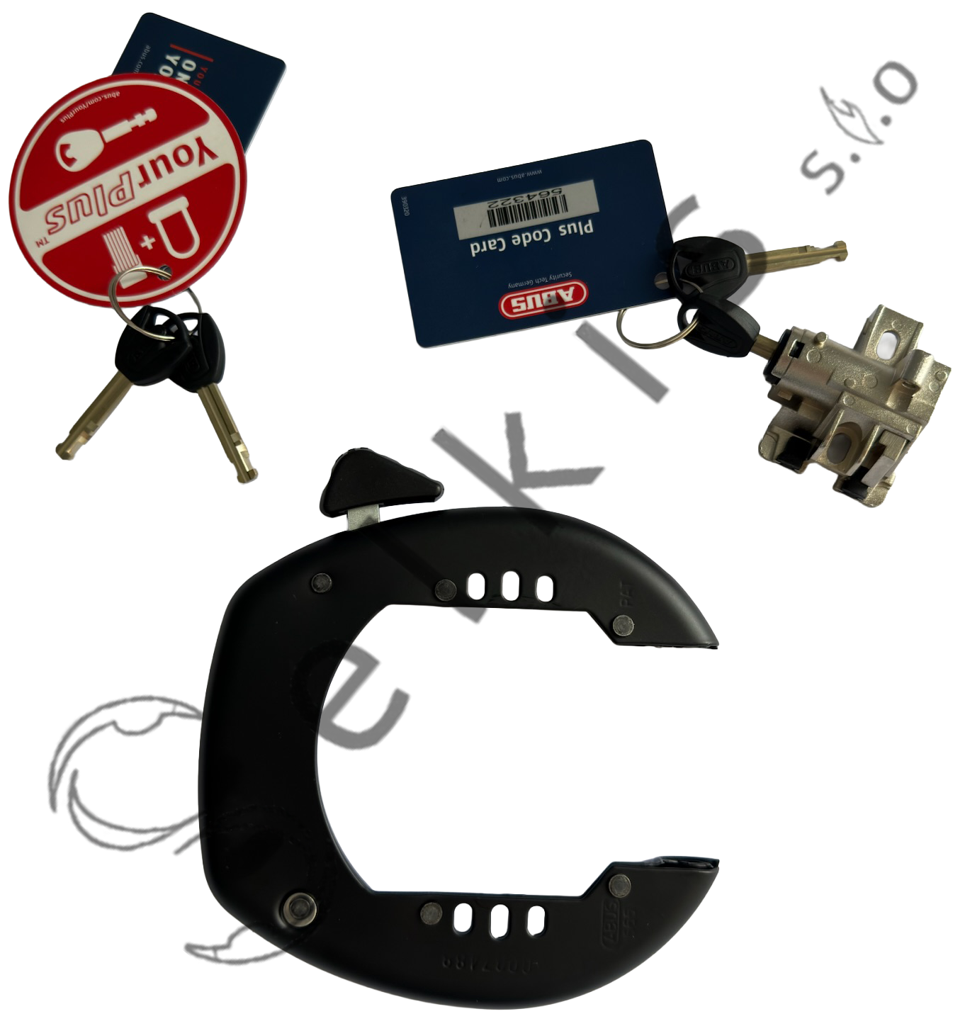Abus frame lock Shield 5750L black plus battery lock DT2