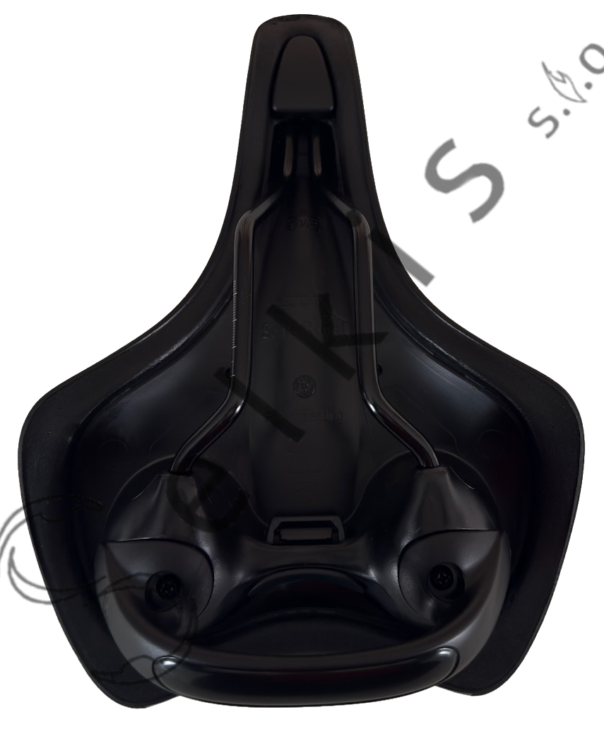 Saddle Selle Royal 80D4URM, cover: black, rail type: standard saddle rail type (7×7), rail colour: black steel ED + white scale, rail mounting: none