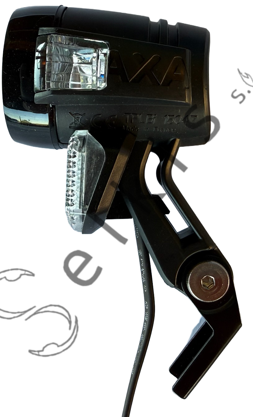 Front light AXA BLUELINE 30 E-BIKE 6V JST (55 cm) with bracket