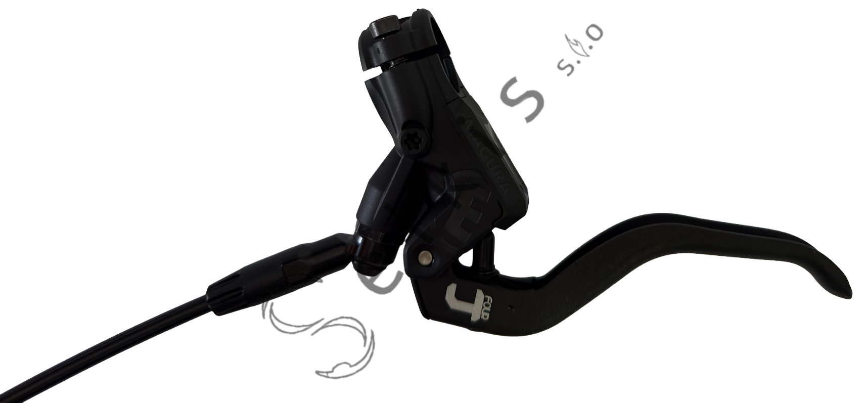 Magura MT4 disc brakes for e-bike, front and rear wheel, Easy Route 2 rings, length 1600 millimetres